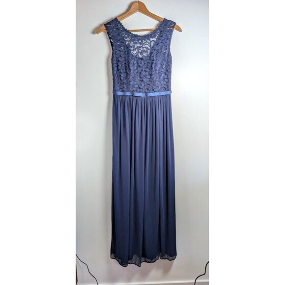 David's Bridal Dress Size 6 Maxi Lace Layered Prom Formal Party Layered Chiffon - Picture 1 of 11